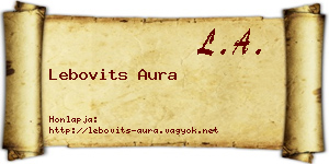 Lebovits Aura névjegykártya